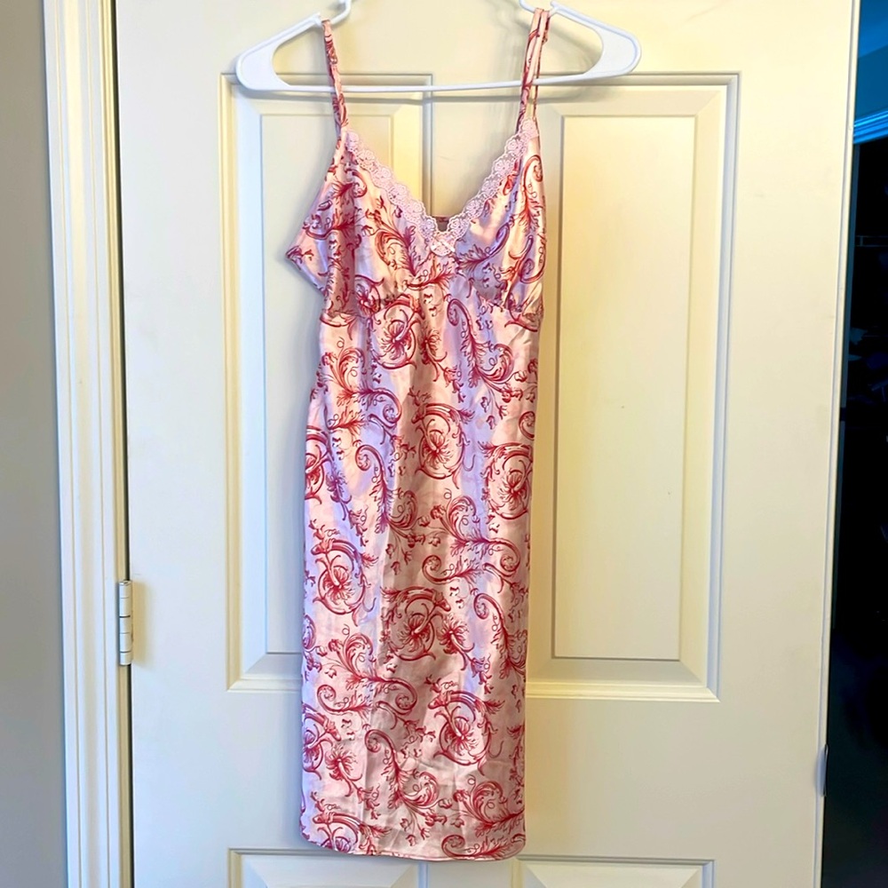 Adonna babydoll pink slip dress lingerie size Medium